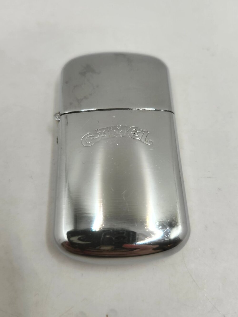 Vintage Unfired Polished Chrome Camel Advertising Lighter From the 1990s
